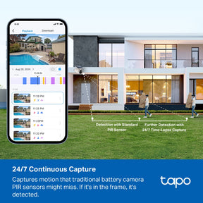 Tapo C465 4K 8MP Solar-Powered Outdoor Security Camera | Built-in Solar Panel | Up to 180-Day Battery | Starlight Colour Night Vision | Free Local AI Detection | IP65