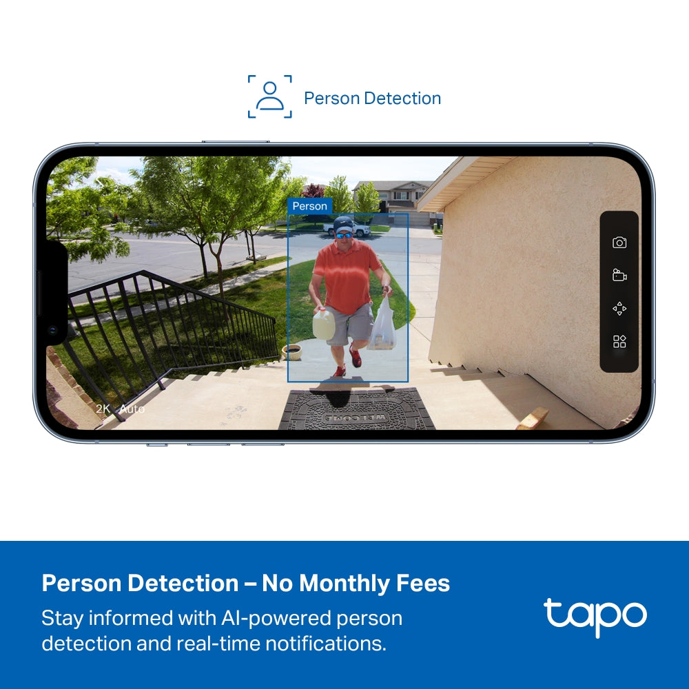 Tapo TC80 1080P Wire-Free Outdoor Security Camera | Up to 180-Day Battery | Colour Night Vision | Free AI Person Detection | IP65 Weatherproof