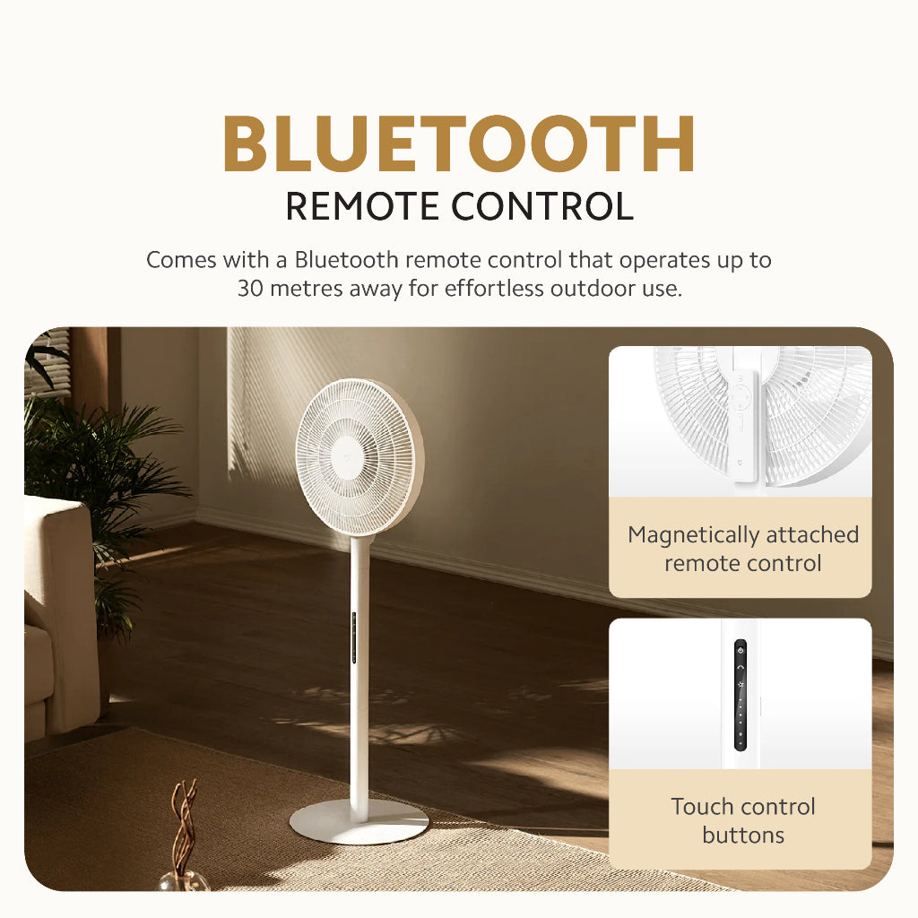 Xiaomi Mijia Smart Standing Fan Pro Slim | DC Inverter Silent Floor Fan with Remote | 26.8dB Quiet | 1 Yr Warranty