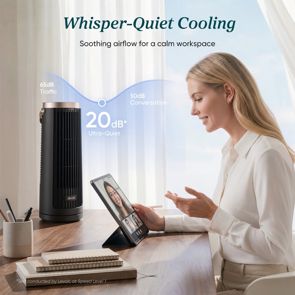 [LATEST] Levoit Windi Mini / Mini Pro Cordless Lightweight Portable Tower Fan | DC Motor | Long Battery Life | 20dB