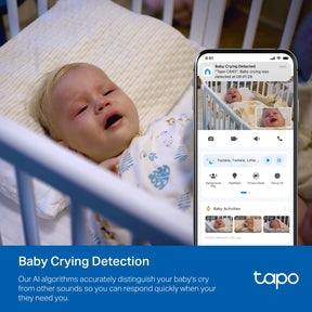 [WORLD FIRST] TAPO TP-LINK TC840 Baby Sleep Analysis Built In Lullabies White Noise Wall Ceiling Bed Mount 4MP Baby Cry