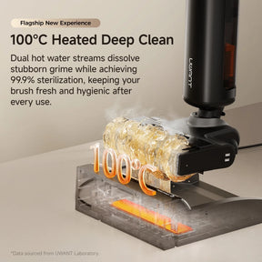Uwant D600 Cordless Wet & Dry Vacuum Mop | 23,000Pa Suction | 180° Lay-Flat | 100°C Hot Water Self-Cleaning + Hot Air Drying | PushDock Base | 50-Min Runtime