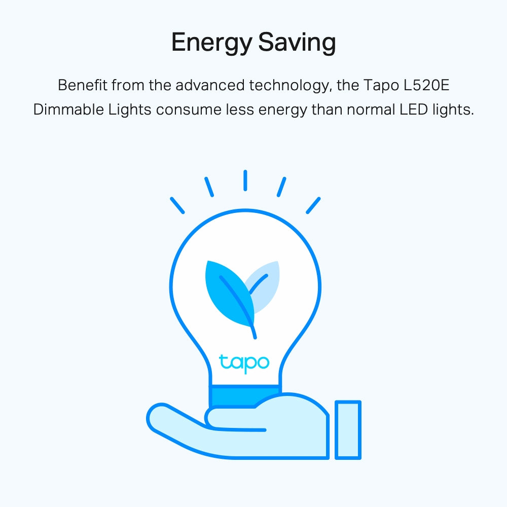 Tapo L520E Smart Wi-Fi Light Bulb – Daylight 4000K & Dimmable | Voice Control | No Hub Required