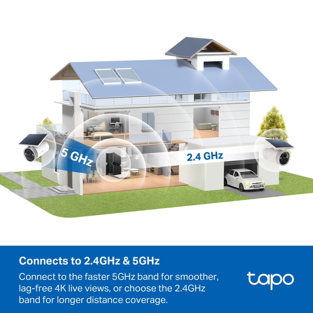 Tapo C465 4K 8MP Solar-Powered Outdoor Security Camera | Built-in Solar Panel | Up to 180-Day Battery | Starlight Colour Night Vision | Free Local AI Detection | IP65