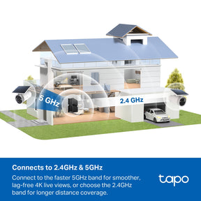 Tapo C465 4K 8MP Solar-Powered Outdoor Security Camera | Built-in Solar Panel | Up to 180-Day Battery | Starlight Colour Night Vision | Free Local AI Detection | IP65