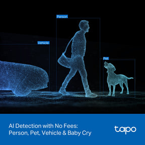 Tapo TC34 2K Dual-Lens Pan/Tilt Indoor & Outdoor Security Camera | 125° Wide + 6mm Telephoto | Smart Tracking | Colour Night Vision | Free AI Detection | IP65