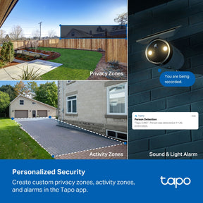 Tapo C465 4K 8MP Solar-Powered Outdoor Security Camera | Built-in Solar Panel | Up to 180-Day Battery | Starlight Colour Night Vision | Free Local AI Detection | IP65