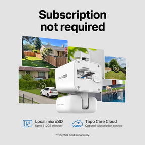 Tapo C645D Kit Solar-Powered 2K Dual-Lens Pan/Tilt Outdoor Security Camera | 165° Wide + 4.9× Telephoto Zoom | 360° Smart Tracking | Colour Night Vision | IP65