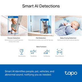 TAPO TC74 Pan/Tilt AI Home Security Wi-Fi Camera