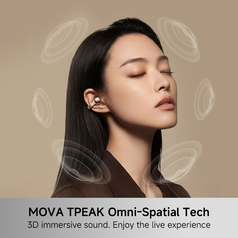 Mova MA2001 Tpeak Clip Pro Earbuds | AI Assistant | AI Noise Cancellation | Real-Time Translation