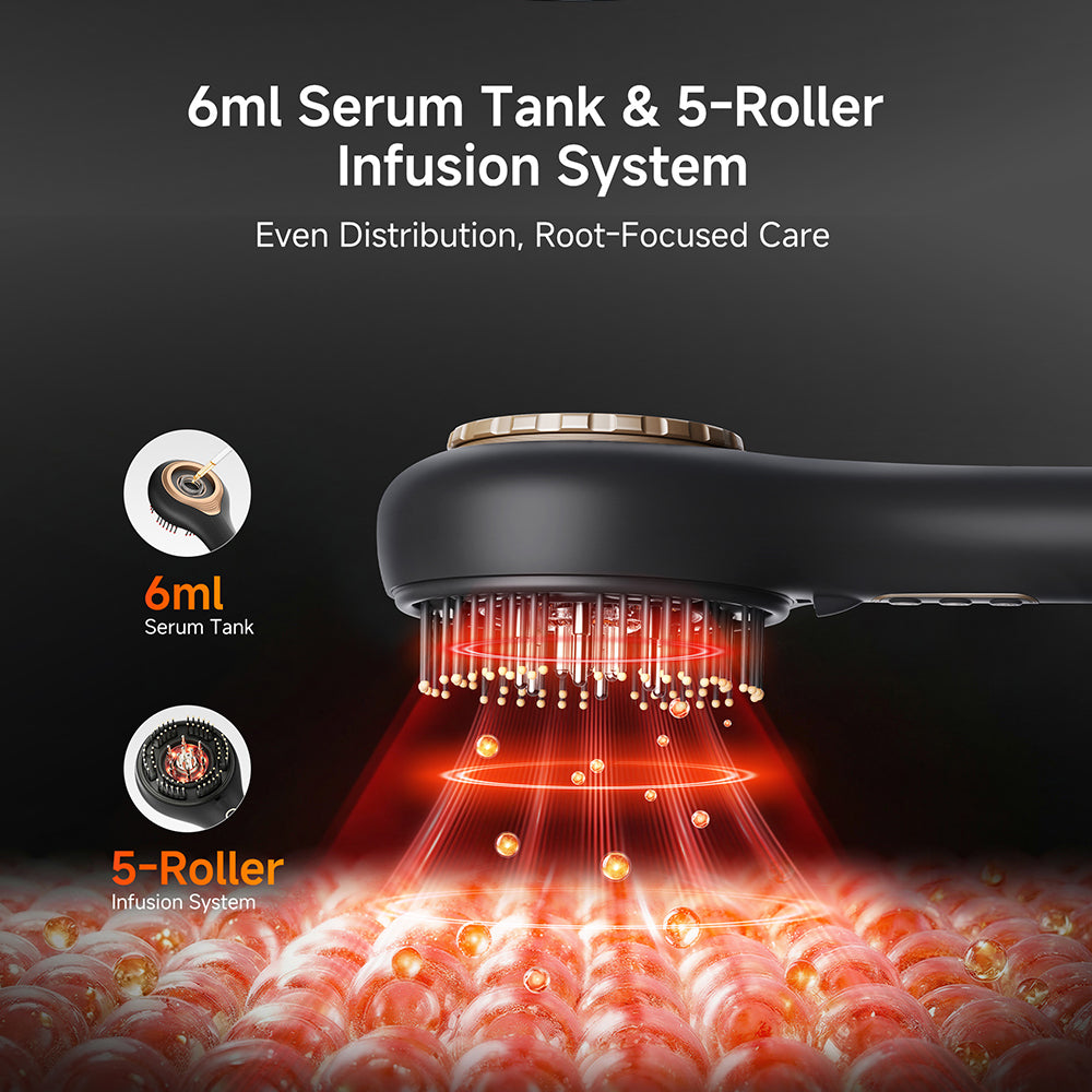 【NEW LAUNCH】Mova MMC001 Multi-Function Massage Comb | 650nm Red Light Strengthen Hair | EMS Current Relieve Tension