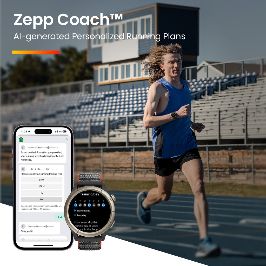 Amazfit Cheetah Pro Titanium Alloy Bezel Smartwatch Bluetooth Calls Music Storage AI-powered Zepp Coach™ 14 Days Battery