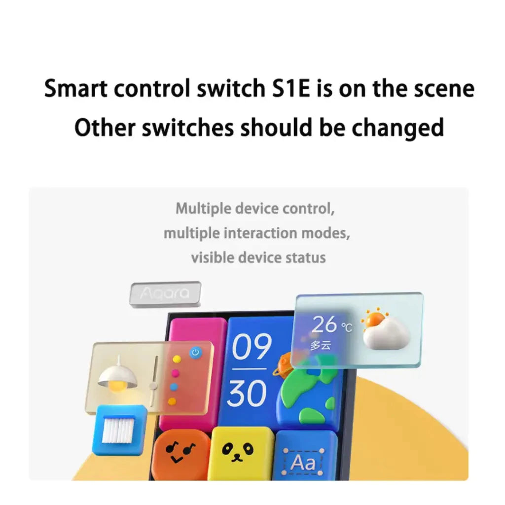 [GLOBAL] Aqara S1E Magic Switch w Smart Touch Screen Panel, Apple Homekit, Wall & Light Switches [Require Neutral Wire]