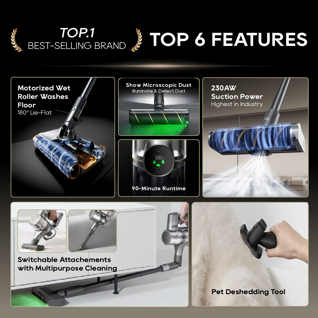 【GRAND LAUNCH】Dreame V18S Aqua Cordless Vacuum | Green Light Detection