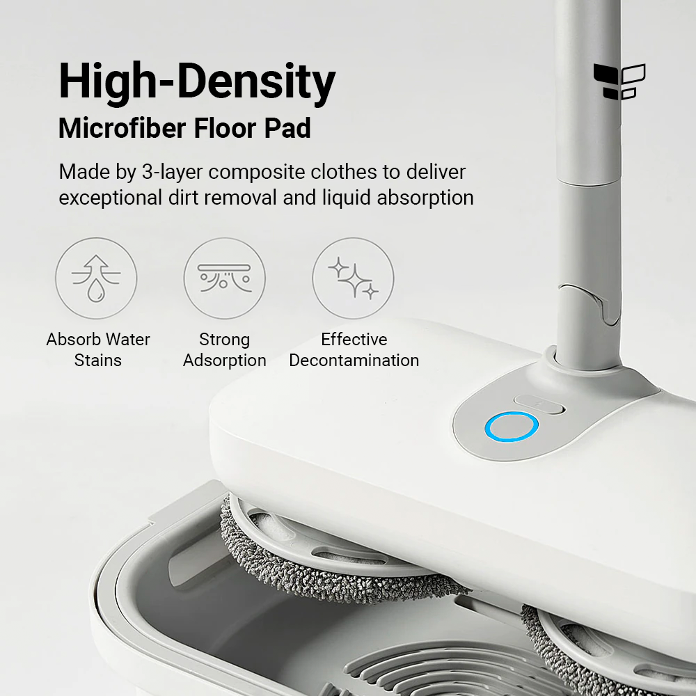Quange Wireless Electric Mop Accessories – 2 pcs Floor Pad