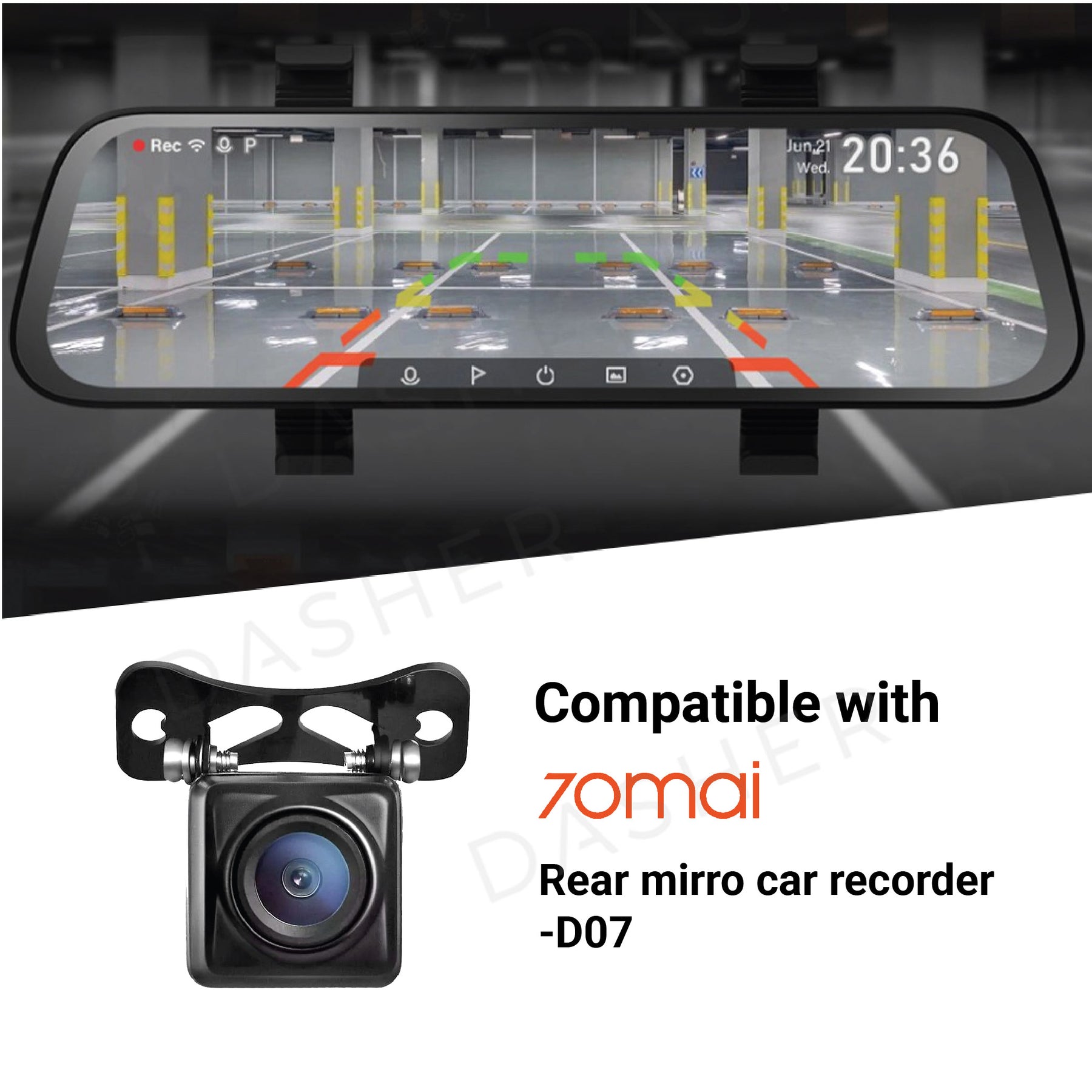 70mai Reverse Cam RC05 For Rearview Dashcam Mirror D07