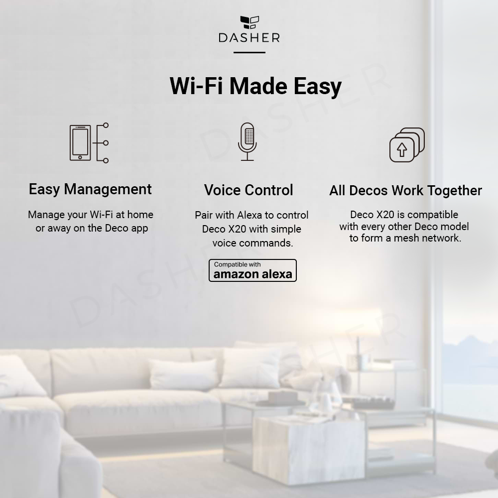 TP-Link Deco X20 | AX1800 Wi-Fi 6 Mesh Router