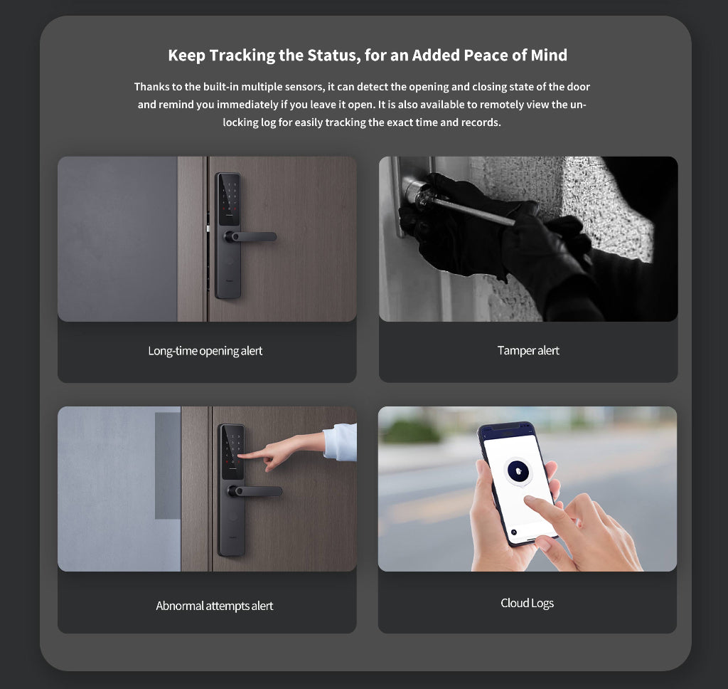 Aqara A100 Smart Door Lock, Compatible with Google Home & HomeKit | 2 Years Warranty