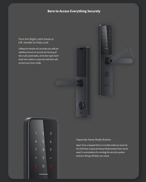 Aqara A100 Smart Door Lock, Compatible with Google Home & HomeKit | 2 Years Warranty