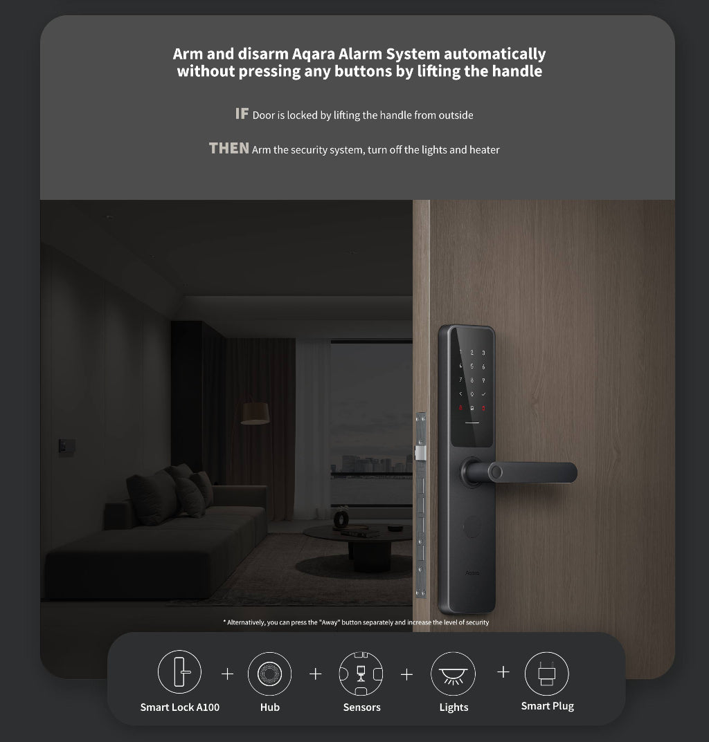 Aqara A100 Smart Door Lock, Compatible with Google Home & HomeKit | 2 Years Warranty