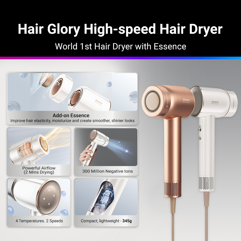 World's 1st Hair Dryer with Essence – Dreame Hair Glory – launching on 3  March 2023