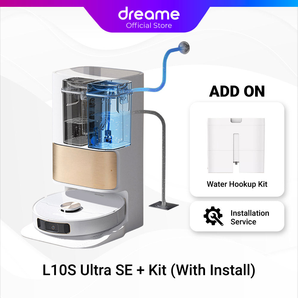 Dreame L10S Ultra SE Robot Vacuum | World 1st Auto Water Refill & Drainage Kit | Mops Hot-Air Drying