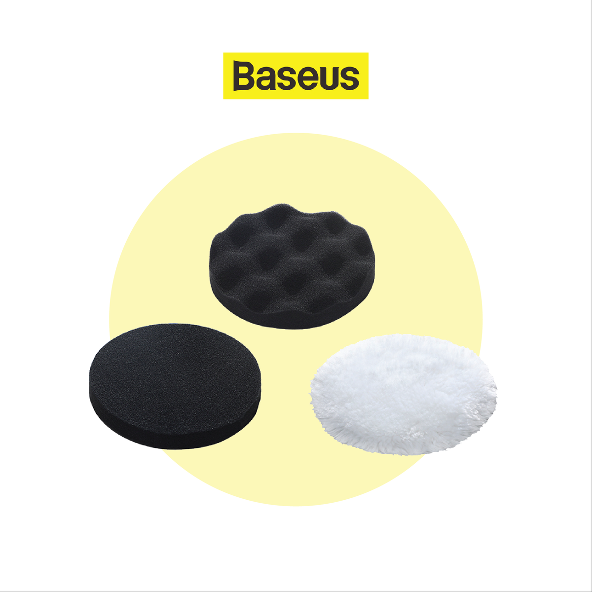 BASEUS  Car Wax Polisher Accessories | 3 Polishing Pads