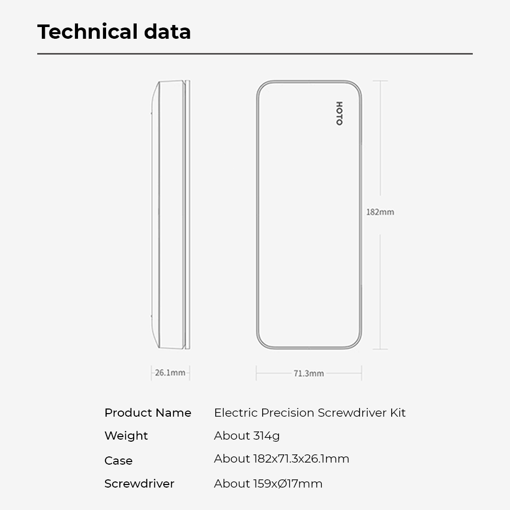 HOTO Precision Electric Screwdriver Kit